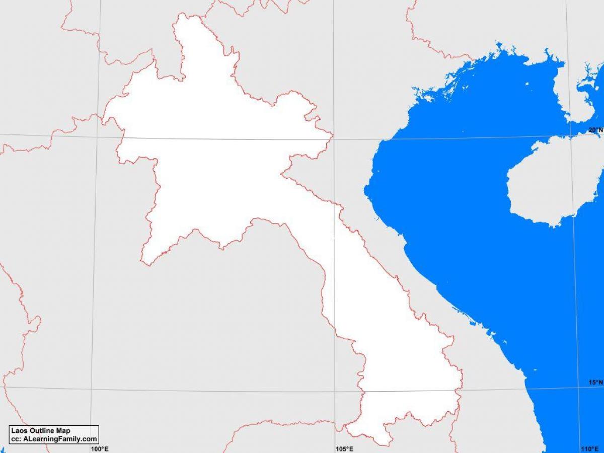 Mappa di laos contorno