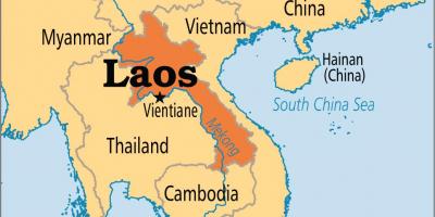 Laos paese nella mappa del mondo