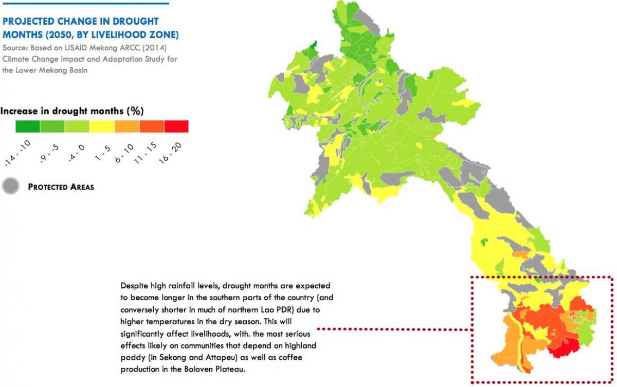 Mappa di laos clima