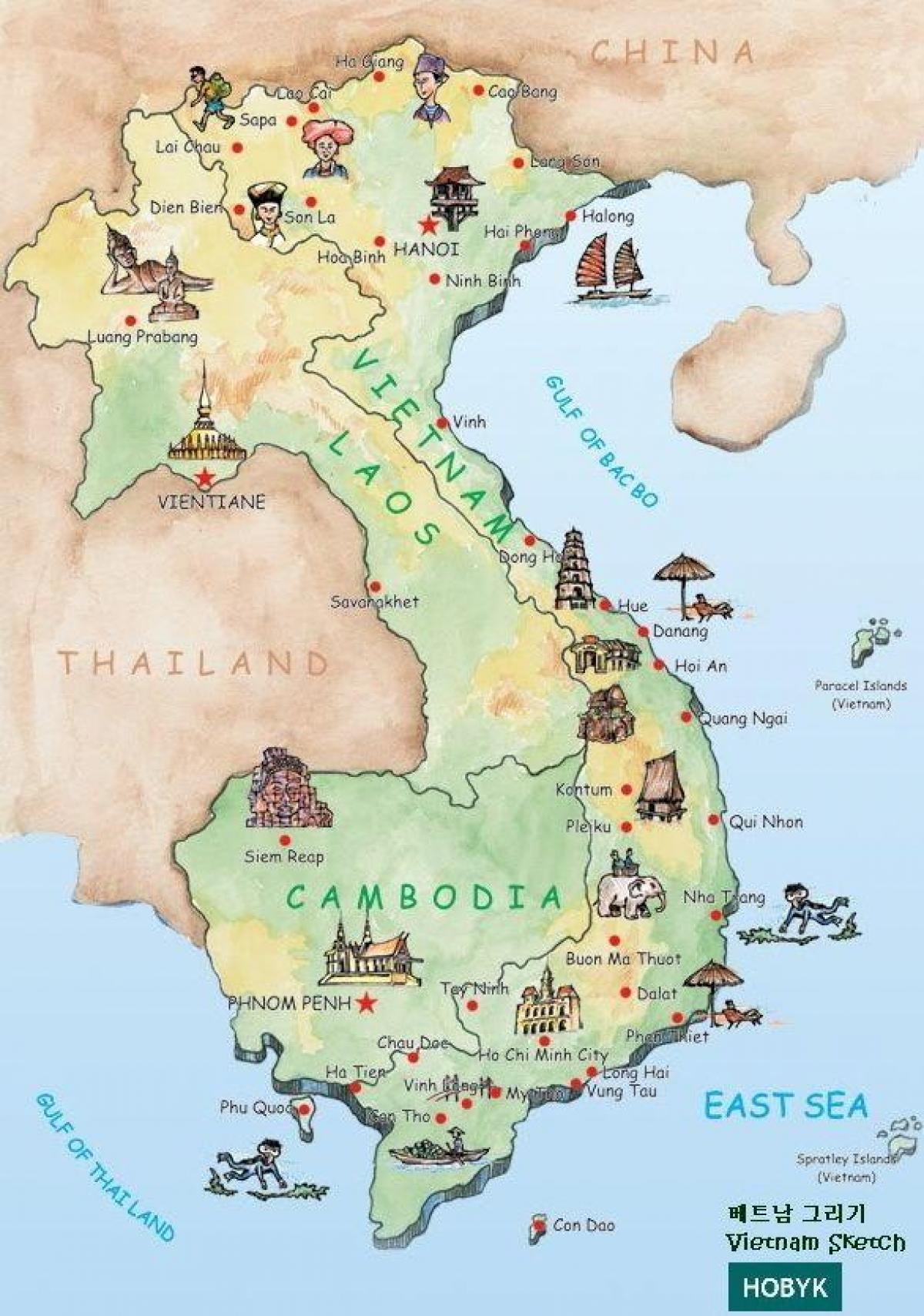 laos attrazioni mappa