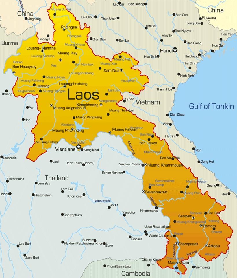 Mappa di sepon laos
