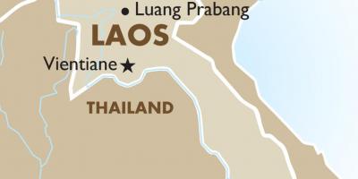 Mappa di capitale del laos 