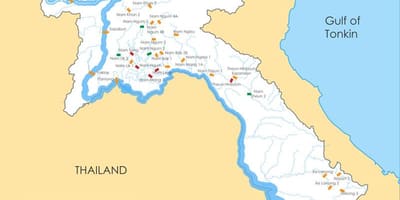 Mappa di laos fiume
