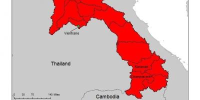 Mappa di laos malaria 