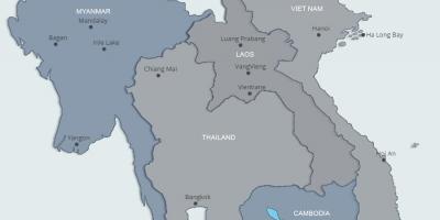 Mappa di laos settentrionale