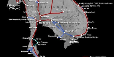 Laos ferroviaria mappa