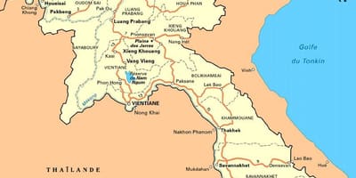 Mappa di sud del laos