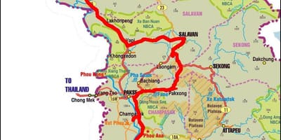 Mappa di savannakhet laos